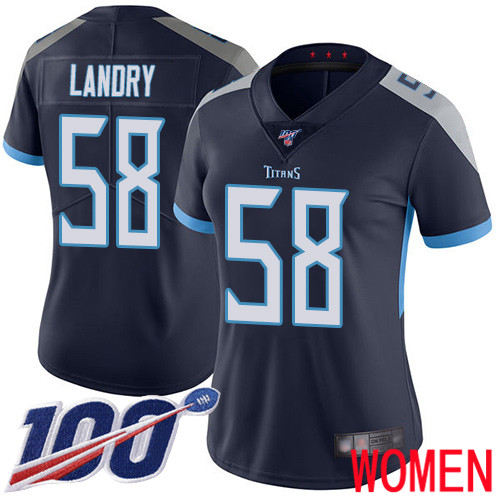 Tennessee Titans Limited Navy Blue Women Harold Landry Home Jersey NFL Football #58 100th Season Vapor Untouchable->tennessee titans->NFL Jersey